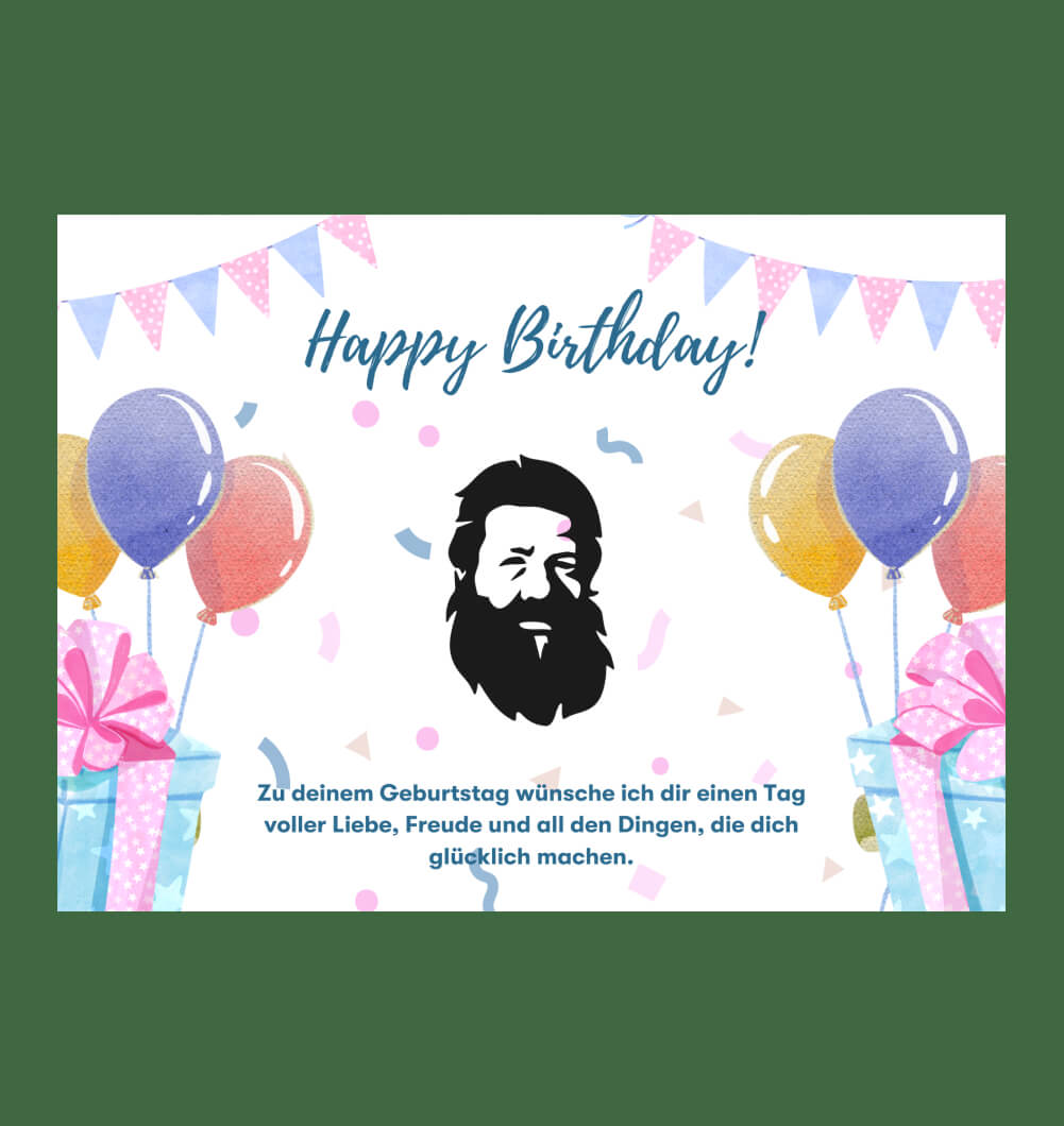 Postkarte "Happy Birthday"